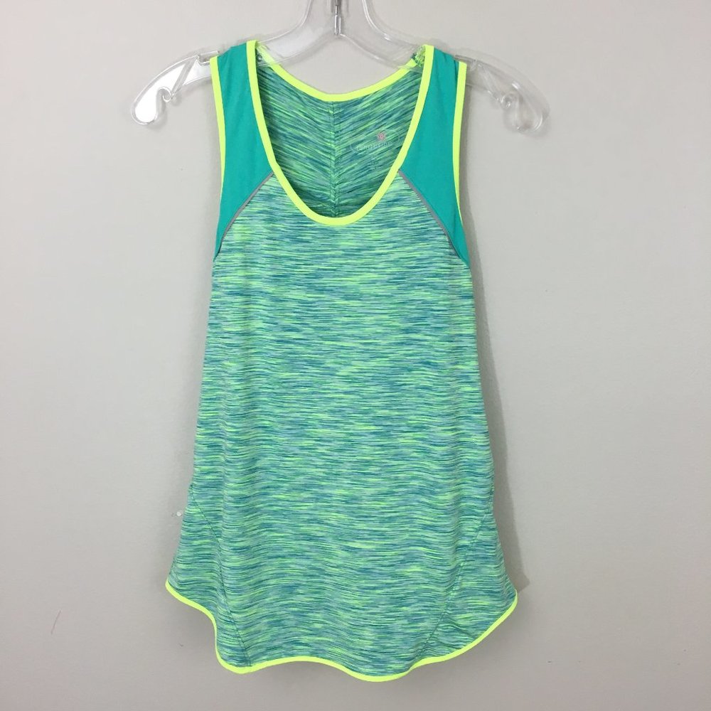Tangerine Green Reflective Racerback Active Tank